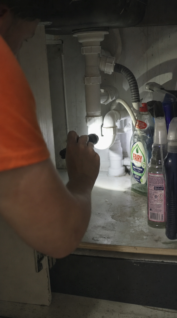 SwishFix engineer carrying out plumbing and heating work in a Leeds home